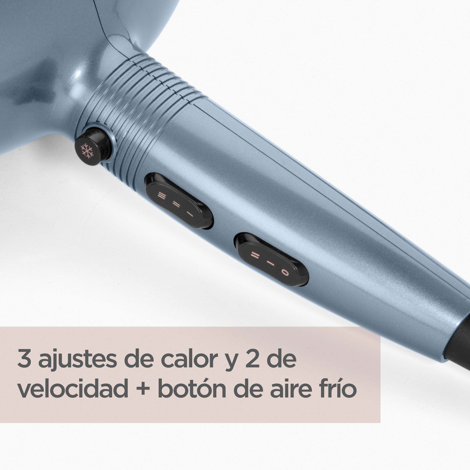 3 temperaturas
2 velocidades 
+ aire fr&iacute;o